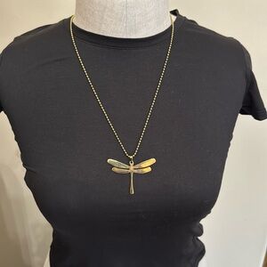 Long dragon fly necklacee